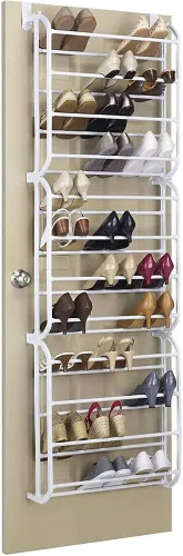 Vista 3 de Whitmor Zapatero sobre puerta, 36 pares, color blanco