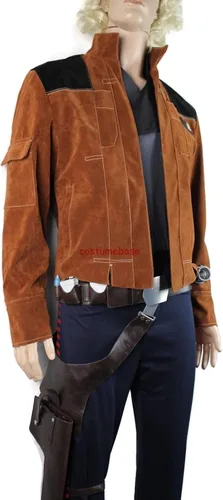 Vista 4 de Star Wars Han Solo Story Premium Faux Suede - Chaqueta de piel marrón