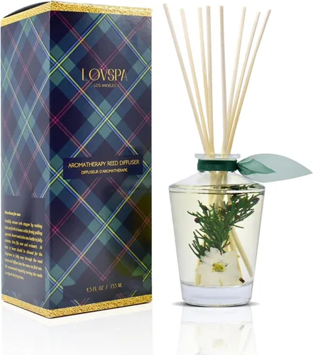 Vista 7 de Juego de difusor de varillas y varillas perfumadas de aloe y lino, lino limpio, flores blancas, cítricos y aloe húmedo, difusor de aroma fresco