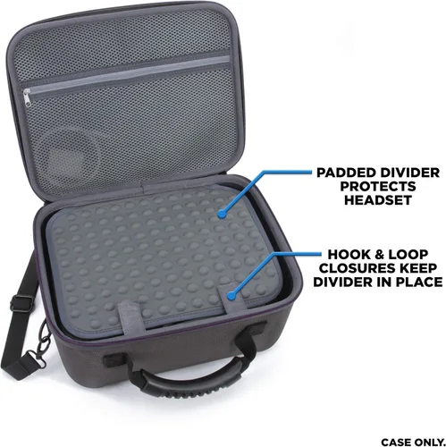 Vista 6 de CASEMATIX Hard Shell Travel Case Compatible with Oculus Quest 2 - Protective Travel Case for VR Headset and Controllers with Impact-Absorbing Foam
