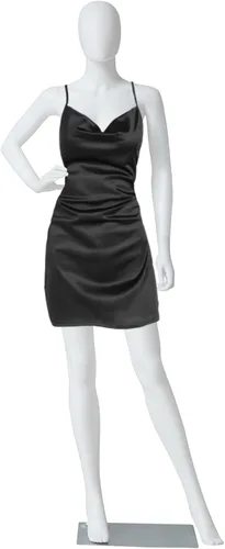 Vista 16 de Kinsuite 2 piezas de maniquí de cuerpo completo para mujer, soporte extraíble ajustable, forma de maniquí femenino, exhibición realista con base