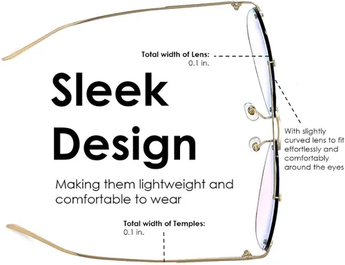 Vista 5 de K&L's Luxury & Co. Gafas de sol de aviador de aleación de metal dorado K02122021 con lente sin montura degradado para hombres y mujeres