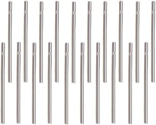 Vista 7 de 10 pares de aretes de plata de ley de 0.43 pulgadas de largo, aretes de aguja de plata para mujer, mini protector de oídos, antialérgicos, básicos