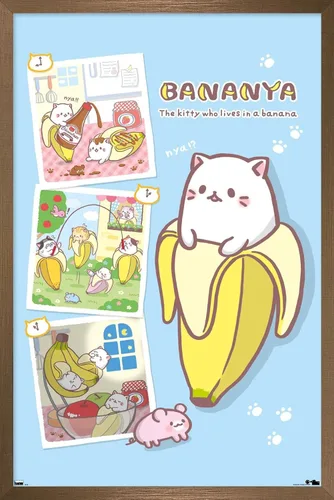 Vista 16 de Trends International Bananya - Póster de pared de collage, 14.72 x 22.37 pulgadas, versión enmarcada de madera de granero