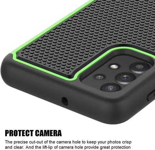 Vista 4 de Funda de teléfono a prueba de golpes para Samsung Galaxy A32 5G (6.5", 2021) [Verde]