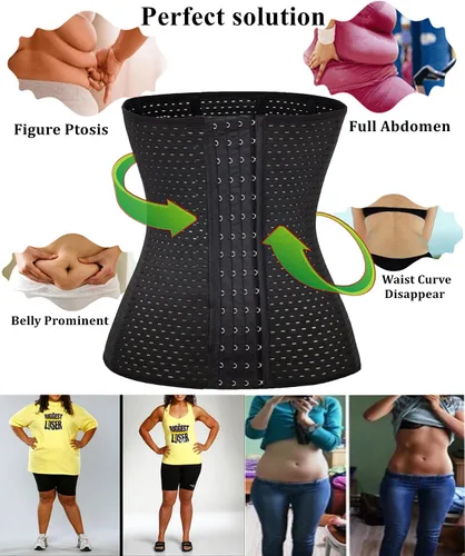 Vista 2 de Entrenador de cintura Cincher Body Shaper Sport Entrenamiento para reloj de arena 6 unids Hueso de acero más alta compresión
