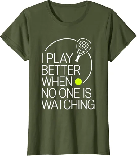 Vista 100 de Camiseta de tenis de pádel I Play Better When No One is Watching