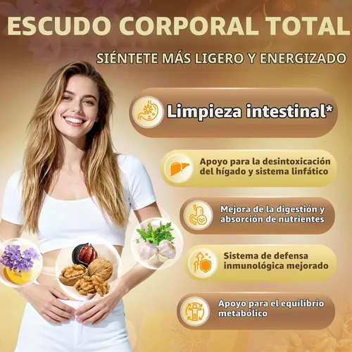 Vista 2 de 18 en 1 limpieza de ajenjo de nogal negro para humanos cápsulas blandas, suministro para 80 días