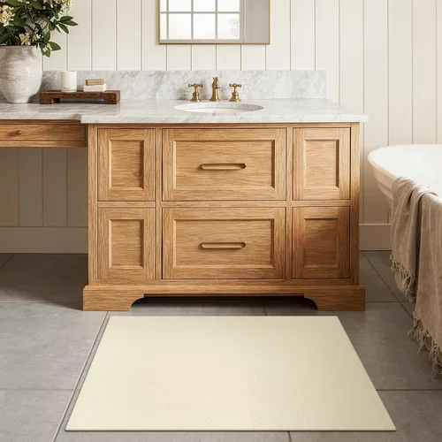 Vista 153 de LEEVAN Alfombra lavable para baño, alfombra tejida negra de 2 x 3 pies para entrada, alfombra de puerta delantera de algodón, alfombras pequeñas