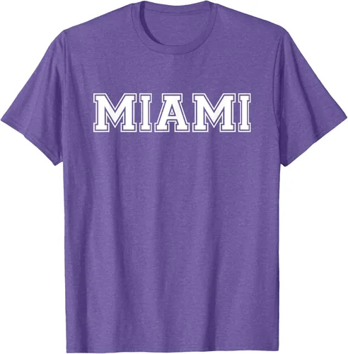 Vista 6 de Camiseta de regalo deportiva estilo universitario Miami Florida, Negro, S