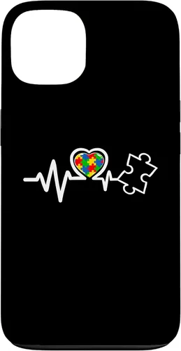 Vista 7 de Heart Puzzle Piece Heartbeat Cool Autism Awareness Case for iPhone 16