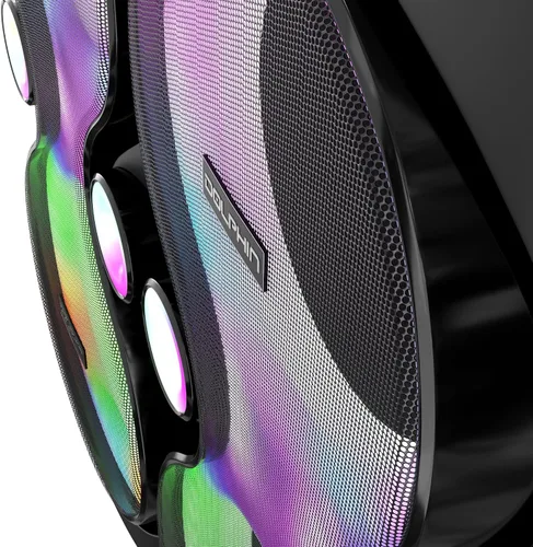 Vista 5 de Máquina de karaoke Dolphin KaraokeBox 4120: Karaoke gigante cuádruple de 12" – Pantalla táctil de 18.5" para letras, WiFi, altavoces Bluetooth, 2