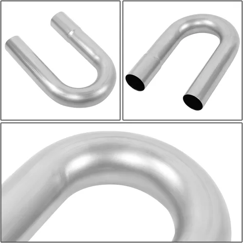 Vista 3 de DNA MOTORING 8 piezas 2 pulgadas de acero suave kit de tubo de escape personalizado DIY con mandril, tubos rectos y en U, universal, ZTL-20RAW-8P