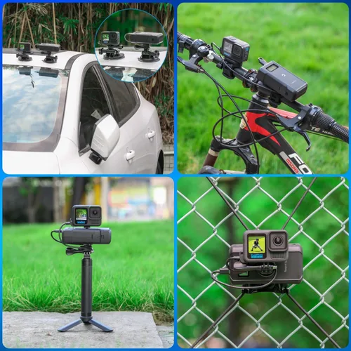 Vista 7 de Suptig Banco de energía con cargador de batería, caja de cargador de batería de 10,000 mAh compatible con GoPro Hero 12, Hero 11, Hero 10, Hero 9