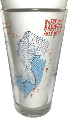 Vista 3 de Pacifico Clara Cerveza Jersey Shore - Juego de 2 vasos de cerveza (2)