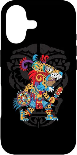 Vista 32 de Funda para iPhone 11 Aztec Jaguar Ancient Warrior Native Mexican Mythology