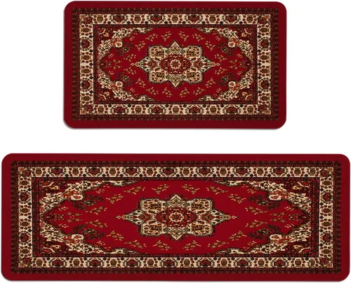 Vista 15 de Mloabuc® Tapete decorativo de flores, tapetes de cocina de arpillera de arpillera para mujer, accesorios de cocina para exteriores, 17 x 30 pulgadas