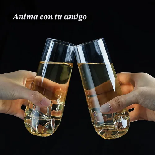Vista 5 de Bestluck - Juego de 24 copas de champán de plástico transparente sin tallo de 9 onzas