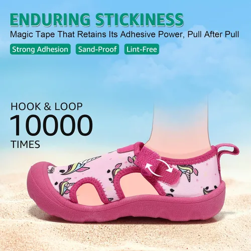 Vista 3 de Zapatos de agua para niños y niñas, de secado rápido, con puntera ancha, bonitos zapatos para la playa y la piscina (niños pequeños)