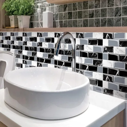 Vista 9 de Calcomanías de azulejos autoadhesivas para azulejos de pared, autoadhesivas, impermeables, adecuadas para baño, cámper, encimera, azulejos de 10