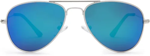 Vista 3 de COASION Gafas de sol de aviador pequeñas polarizadas clásicas para niños, bebés, niñas y niños de 2 a 10 años, 1.969in