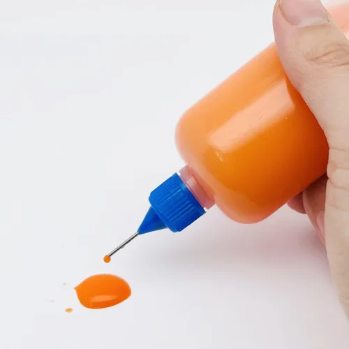 Vista 6 de 5 botellas de punta de aguja, botellas aplicadoras de punta de precisión de 4 onzas, con 2 mini embudo para manualidades de papel de quilling, tapa