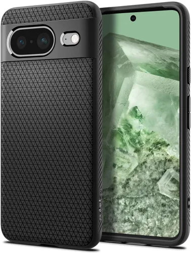 Vista 18 de Spigen Funda para Pixel 8, Liquid Air (2023) [Sin Anillo Magnético] [Protección de Grado Militar] - Abyss Green