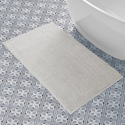 Vista 35 de Laura Ashley - Juego de 2 tapetes de baño de chenilla suave, 20 x 34 pulgadas, color azul