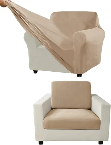 Vista 154 de Funda para Sofá de Terciopelo, Fundas Elásticas para Sofá para Funda Principal Separada/Respaldos y Cojines de Asiento, Funda para Sofá, para Fundas