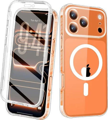 Vista 29 de Compatible con iPhone 14 Plus Funda, Protector de Pantalla Integrado, con Protector de Lente de Cámara, [Compatible con MagSafe] Funda de Cuerpo