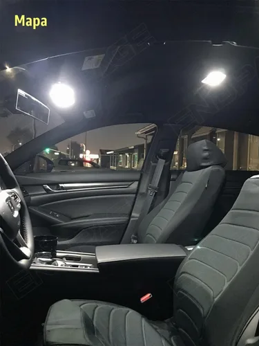 Vista 3 de Kit de 6 luces LED Civic para interior Honda Civic 2016 2017 2018 2019 2020 2021 blanco 6000K mapa interior cúpula espejo de tocador paquete