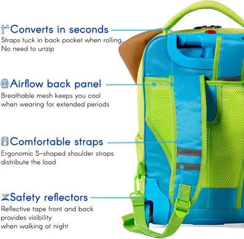 Vista 7 de TWISE Mochila de viaje para niños y niños pequeños