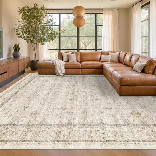 Vista 133 de Hazo Haus – Alfombra pequeña para entrada, cocina o baño, antideslizante con base de goma, resistente a las manchas y a la decoloración, diseño