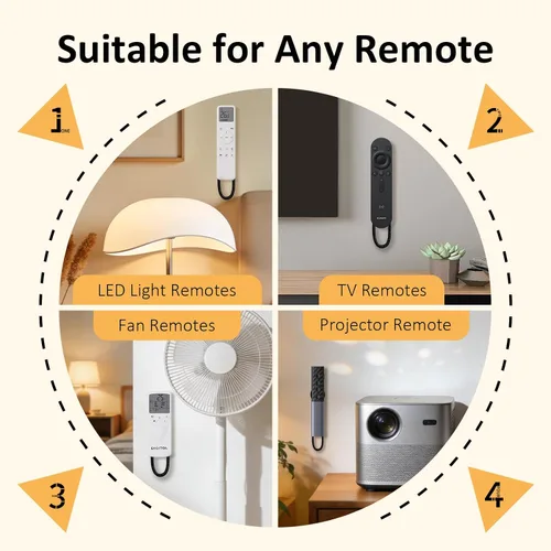 Vista 7 de Soporte magnético de silicona para control remoto con cable de seguridad 3 Negro