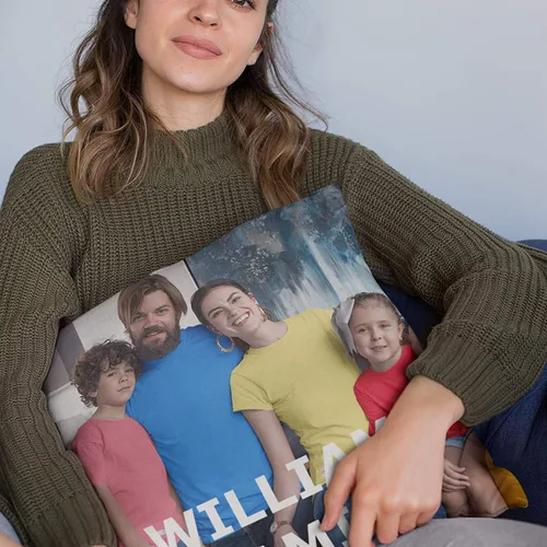 Vista 6 de Almohada de amor personalizada, almohada de fotos de pareja con cualquier imagen, inserto opcional, 16 x 16 pulgadas, funda de almohada