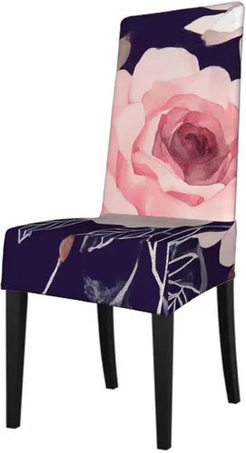 Vista 20 de 1 paquete de 1 funda para silla de comedor, pintura de arte abstracto, color amarillo y gris, patrón de pinceladas contemporáneas, de poliéster