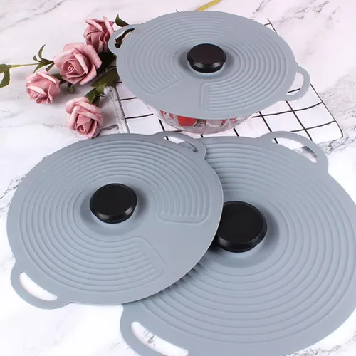 Vista 9 de Tapa universal de silicona para ollas y cuencos, reutilizable, elástica, cubierta de almacenamiento de alimentos, resistente al calor, tapa