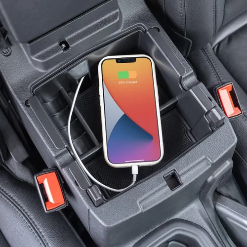 Vista 7 de PIMCAR Organizador de consola central para Jeep Wrangler JL/JLU (2018-2026) y Gladiator JT (2020-2026) Bandeja de almacenamiento para reposabrazos