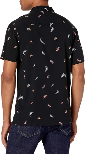 Vista 3 de Goodthreads Camisa hawaiana de manga corta con cuello de campamento para hombre