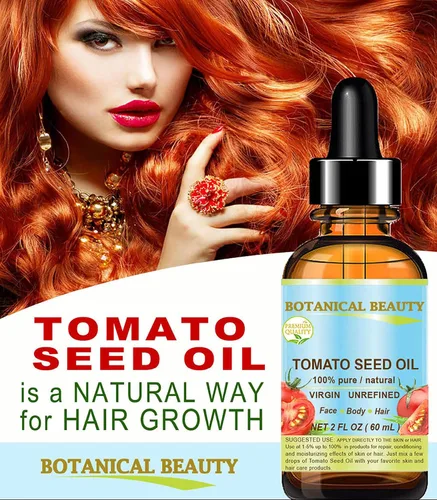 Vista 3 de Botanical Beauty Aceite de semillas de tomate, 100% puro, natural, virgen, sin refinar, aceite portador prensado en frío para cara, piel, cuerpo