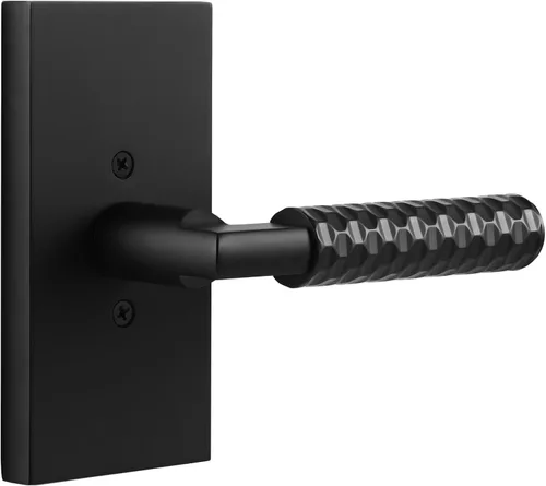 Vista 8 de Linkaa 2 Pack丨 Black Gold Dummy Door Handle Lever Knob for Closet Indoor Interior Dummy Door Pull for French Doors丨Reversible Levers丨No-Turning No