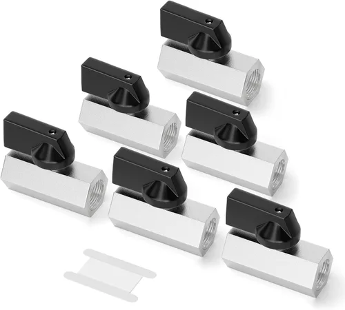 Vista 17 de GASHER 12PCS Mini válvula de bola de latón interruptor apagado, 1/2 pulgada hembra x 1/2 pulgada rosca hembra tubería