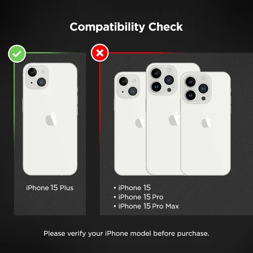 Vista 2 de magglass Vidrio templado para iPhone 15 Plus Protector de pantalla y protector de lente de cámara con aplicador (HD)