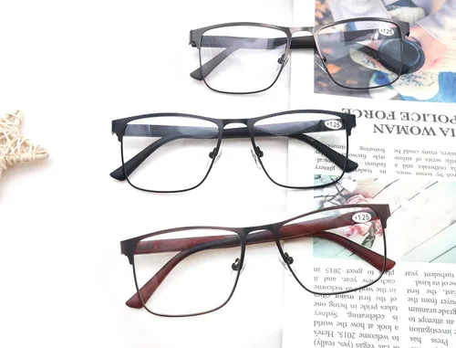 Vista 6 de HEEYYOK Gafas de lectura para hombre, 3.00, paquete de 3 lentes de lectura con bloqueo de luz azul, para lectura de metal, antifatiga ocular/migraña