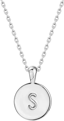 Vista 60 de PAVOI - Collar con dije de letra inicial chapado en oro de 14 quilates para mujer Collar con inicial alfabética de oro