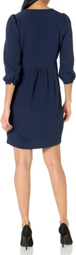 Vista 2 de Tommy Hilfiger Vestido de tela elástica con mangas 34 para mujer
