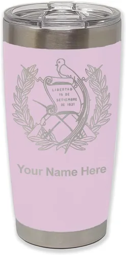 Vista 15 de LaserGram - Vaso personalizado de 20 onzas, bandera de Guatemala (negro) Regalo grabado, acero inoxidable aislado al vacío, grabado con láser