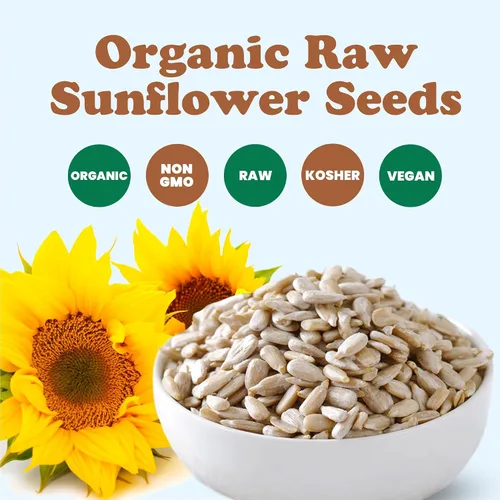 Vista 4 de Food to Live - Semillas de girasol orgánicas, 1 libra - Sin cáscara, crudas, sin OMG, granos secos, sin sal, kosher, vegano, Keto, Paleo, Sirtfood
