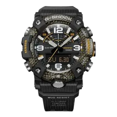 Vista 6 de Casio G-Shock GGB100Y-1 MUDMASTER BLE - Sensor cuádruple de carbono, amarillonegro, AmarilloNegro