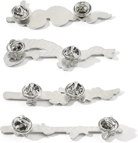 Vista 3 de Anime Demon Slaye Pins Kamado Tanjirou Tomioka Giyuu Bayonet Sword Weapon Keychains Pins for Men Women Jewelry